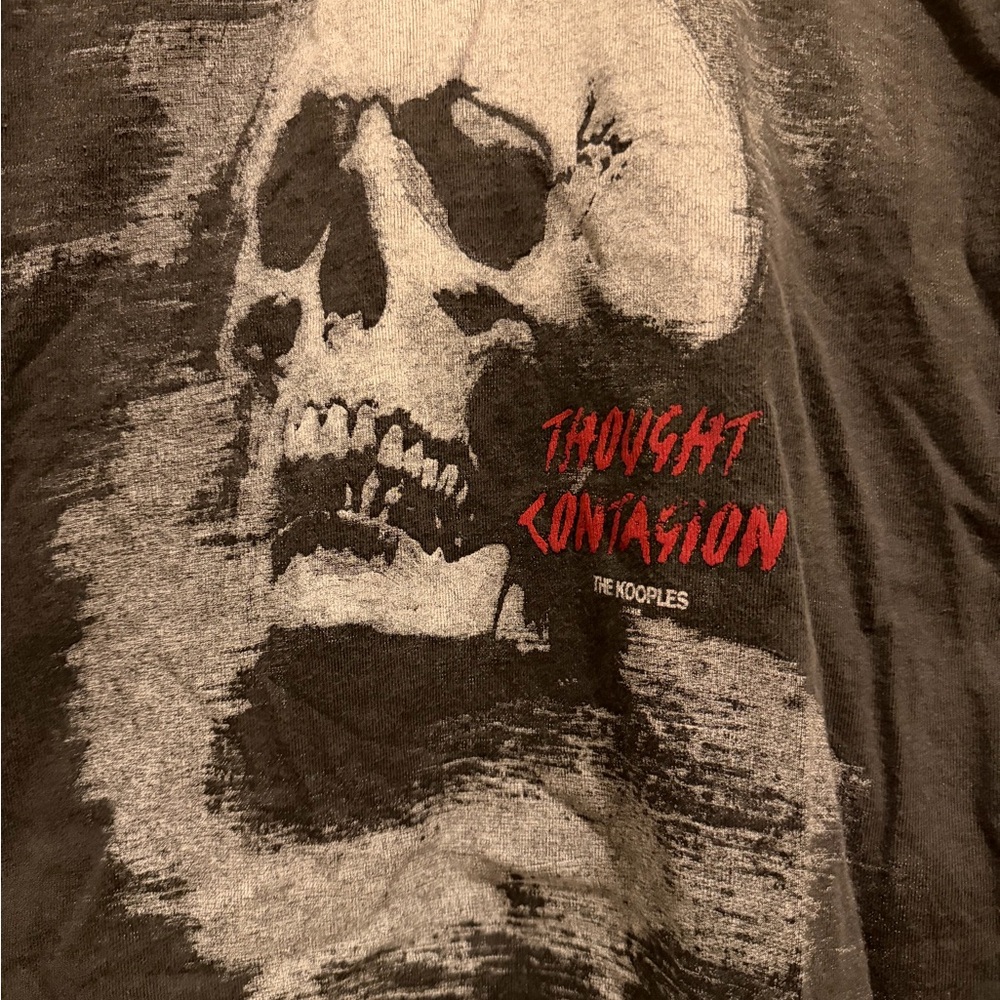 The Kooples Black Skull Graphic Tee